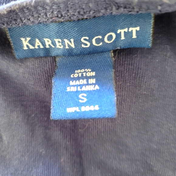 Karen Scott Small Blue Athleisure T-shirt - Picture 3 of 3
